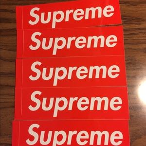 5 supreme box logo stickers
